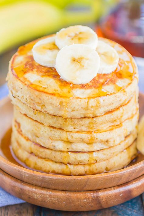 Simple Banana Pancakes, Homemade Banana Pancakes, Pancake Banane, Fluffy Banana Pancakes, Vegan Banana Pancakes, Easy Banana Pancakes, Sweet Banana Bread, Apple Cinnamon Pancakes, Dairy Free Pancakes