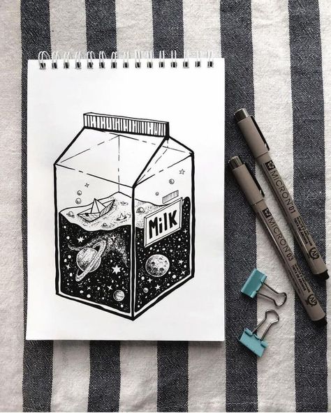 inktober drawing 2021 Milky Way Drawing, Inktober Drawings, Astronaut Tattoo, Space Drawings, Full Arm Tattoos, Play On Words, Seni 3d, Drawing Prompt, Easy Drawings Sketches