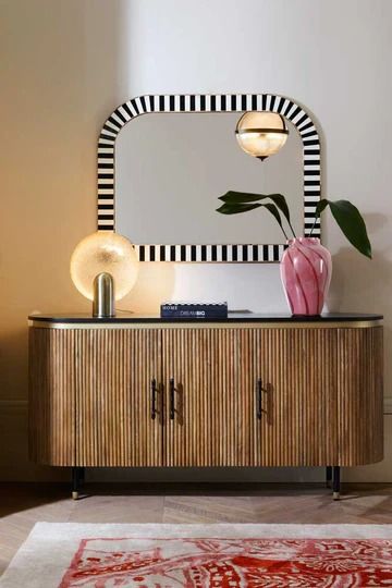 Shelving & Storage | Rockett St George Childrens Bedroom Wallpaper, Mango Wood Sideboard, Rockett St George, Living Room Essentials, Side Board, Large Sideboard, Wooden Sideboard, Black Bamboo, Kitchen Views