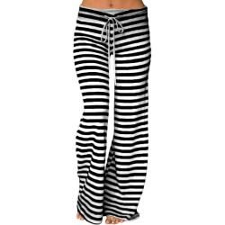 Long Pajama Pants, Striped Wide Leg Pants, Womens Pajamas Pants, Fashion Bottoms, High Waist Yoga Pants, Pyjama Bottoms, Long Trousers, Summer Pants, Women Pants