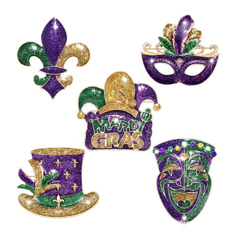 PRICES MAY VARY. Sparkly Mardi Gras Brooches: Let the good times roll with these Mardi Gras costume Accessory! Our Mardi Gras festive collection including Mask Fleur-De-Lis Mask Skull Jester Feather Hat MARDI GRAS Crown Brooches pins ,classic carnival elements give your Fat Tuesday festivities an authentic New Orleans air of mystery. Add them to your Mardi Gras supplies and make a splash during Fat Tuesday! Festival Holiday Brooch Jewellery: Our elegant Mardi Gras themed brooches and pins bulk a Skull Jester, Carnival Elements, Mardi Gras Crown, Glitter Mask, Carnival Parade, Crown Brooch, Jester Hat, Mardi Gras Costumes, Skull Hat