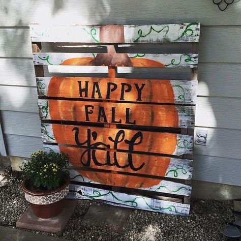 Pumkin Decoration, Pallet Pumpkin, Fall Pallets, Power Washer, Pallet Decor, Pumpkin Sign, Pallets Garden, Pallet Crafts, Pallet Painting