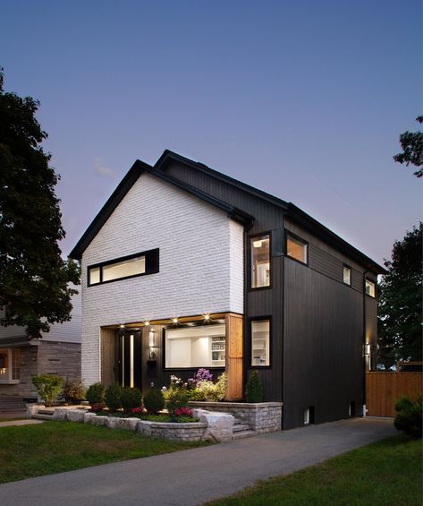 Double Gable House — VFA // Architecture + Design Gable House, Master Planning, Urban Farmhouse, House With Porch, Architecture Studio, Modern Architecture House, Grill Design, City House, Toronto Canada