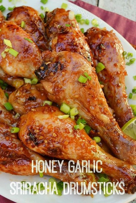 Sticky Chicken Drumsticks, Corn Burger, Chicken Lickin, Chicken Drumstick, Sticky Chicken, Drumstick Recipes, Chicken Drumstick Recipes, Salad Pasta, Meat Dinners