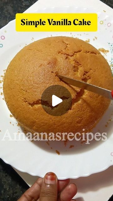 How To Bake Cake, Simple Vanilla Cake, 7 Inch Cake, Types Of Frosting, Cake Tester, Moist Vanilla Cake, Powder Sugar, Vanilla Essence, Melt In Your Mouth