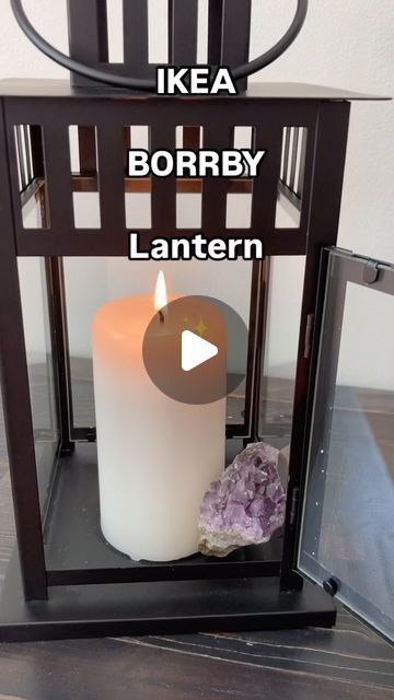 Bloom Sisters on Instagram: "Check out this easy DIY – style your IKEA BORRBY with some crystals to create an inspiring ambiance in your home. 🏮💎✨ All you need is the lantern, a large pillar candle, and some crystals to place around the base. Follow @bloomsisters_ for more home inspo! 🧚✨

#DIYHomeDecor #IKEA #IKEAFinds #HomeInspo #HomeStyling #HomeDecorCanada #CanadianHomeDecor #InteriorDesign #DIYDecor #Crystals #PillarCandle #HomeAmbiance #DecorIdeas #IKEAStyle #HomeDesign #CanadianDIY #DIYProjects #DecorTrends #HomeMakeover #CreativeDecor #StyleYourSpace #BloomSisters 

@ikeacanada" Ikea Lanterns, Large Pillar Candles, Ikea Finds, The Lantern, Bedroom Decor Cozy, Home Inspo, Pillar Candle, Diy Style, Cozy Bedroom