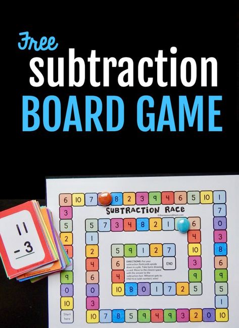 Simple Subtraction, Subtraction Activity, Addition Flashcards, Math Flash Cards, Subtraction Kindergarten, Math Board Games, Subtraction Games, Math Subtraction, Subtraction Activities