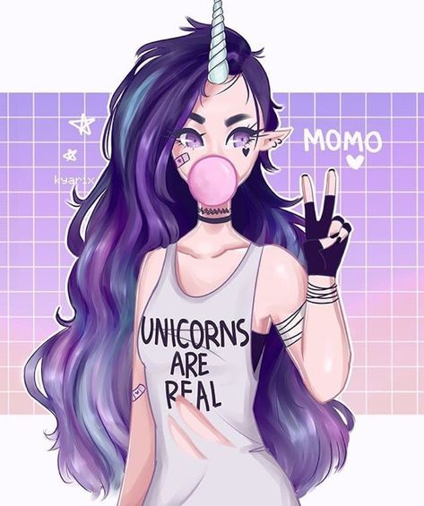 Wallpaper Unicorn, Desenhos Love, Pastel Goth Art, Unicorn Drawing, Real Unicorn, Unicorn Girl, Goth Art, Jolie Photo, Grumpy Cat