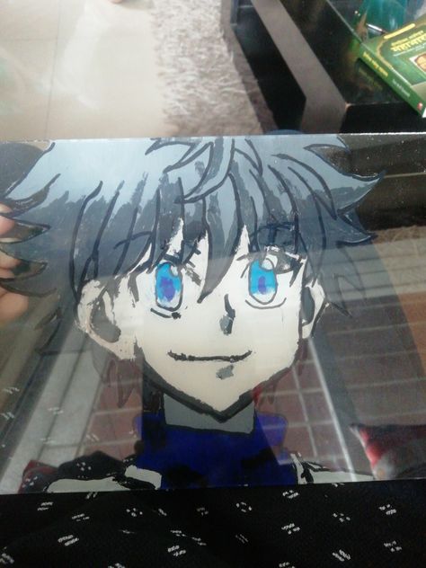 Killua Zoldyck, Hunter X Hunter, Glass Painting, Glass Art, Glass, Art