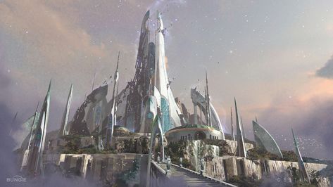 ArtStation - Dreaming City concept, Sung Choi Dreaming City Destiny, Concept Art Landscape, City Concept, Sci Fi Architecture, Sci Fi Environment, Concept Art World, Landscape Concept, Disney Concept Art, Destiny 2