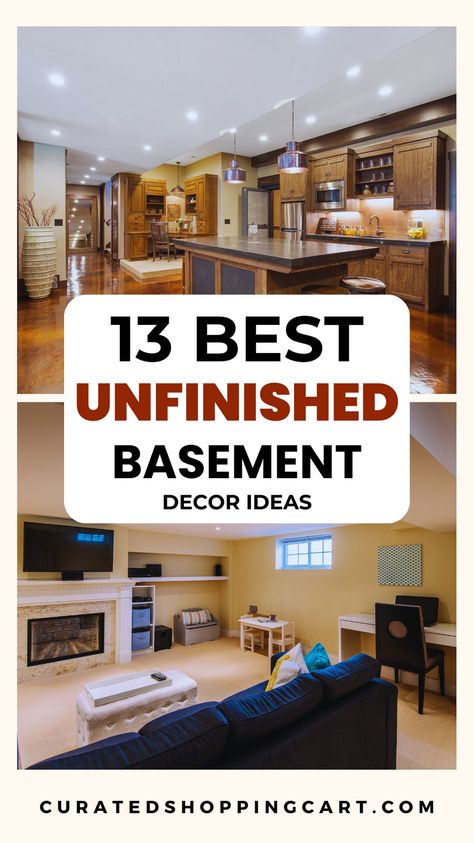 Upgrade your basement without breaking the bank with these 13 best Basement decorating ideas! From affordable home theaters to cozy playrooms, these budget-friendly tips will help you create a space the whole family can enjoy. Learn how to transform your unfinished basement with low-cost materials and smart storage solutions. Basement renovation on a budget, basement storage solutions, affordable basement design, budget basement makeover, Basement Decor Ideas, Basement Ideas, Basement Remodel. How To Decorate A Finished Basement, Basement On A Budget Unfinished, Creative Basement Ceiling Ideas, How To Finish Basement Walls, Cheap Unfinished Basement Ideas Diy, Basement Beadboard Walls, Unfinished Basement Paint Ideas, No Drywall Basement, Unfinished Basement Decor