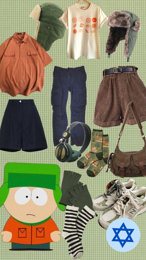 South Park Anime, Nerd Fashion, Kyle Broflovski, 2000s Outfits, Halloween Costume Outfits, Vibe Clothes, Cute Art Styles, Alternative Outfits, Edgy Outfits