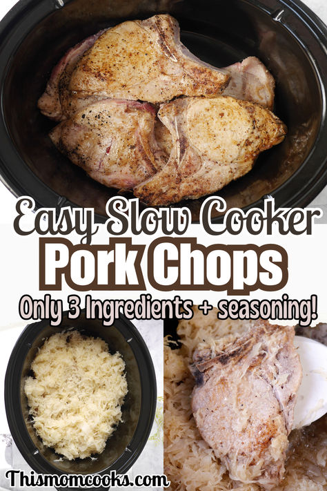 Pork Chops And Sauerkraut In The Crock Pot, Crock Pot Pork Chops And Sauerkraut, Saurkraut And Pork Chops Slow Cooker, Pork Chops Sauerkraut Crockpot, Pork Chop Recipes Crockpot Saurkraut, Sauerkraut And Porkchops, Crockpot Pork Chops And Sauerkraut, Slow Cooker Pork Chops And Sauerkraut, Sauerkraut And Pork Chops