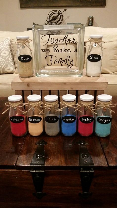 Unity Ceremony Ideas With Parents, Diy Sand Ceremony Set, Unity Ceremony Sand Ideas, Sand Blending Ceremony Wedding Ideas, Sand Art For Wedding, Mixing Sand At Wedding, Wedding Unity Sand Ideas, Sand For Wedding Unity, Sand Pouring Ceremony