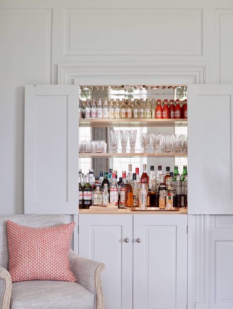 Interior Designers Cotswolds, Cheltenham | Sims Hilditch - Sims Hilditch Sims Hilditch, Manor Interior, Home Bar Cabinet, Wooden Panelling, Built In Bar, Home Bar Designs, Bar Room, Drinks Cabinet, Kitchen Diner