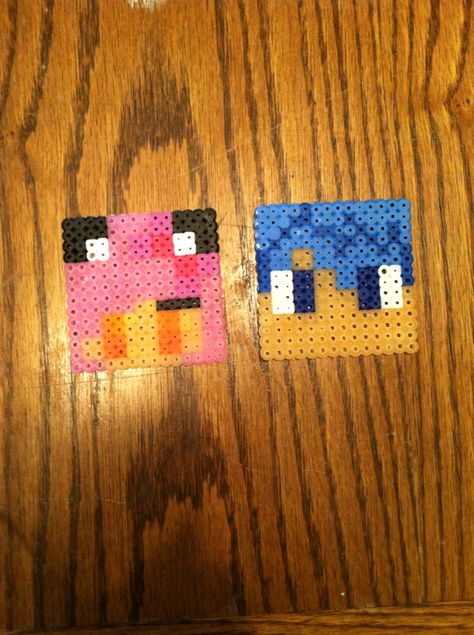 Dante and Kawaii~Chan Aphmau Perler Beads, Parlor Beads, Crafting Hobbies, Kawaii Chan, Graph Paper Designs, Fuse Bead Patterns, Hama Bead, Hama Beads Patterns, Perler Bead Art