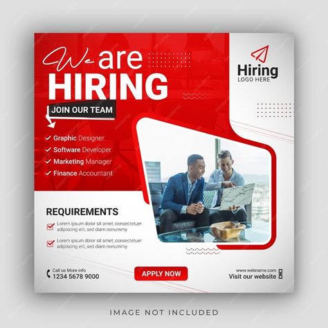 Premium Vector | Hiring post digital marketing social media banner corporate job recruitment advertisement template Hiring Creative, Job Advertisement Design, Advertisement Template, Creative Flyer Design, Digital Marketing Social Media, Logo Psd, Creative Flyers, Technology Icon, Card Banner