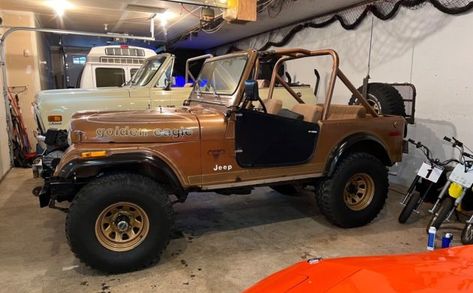 This 1979 Jeep CJ-7 Golden Eagle presents well for its age, and its mechanical health means it is ready for off-road adventure. 1980 Robin's Egg Blue Cj5 Jeep, Jeep Golden Eagle, Jeep Cj7 Golden Eagle, Jeep Cj7 For Sale, 1978 Jeep Wagoneer, 1985 Cj7 Jeep, Half Doors, Off Roaders, Cj Jeep