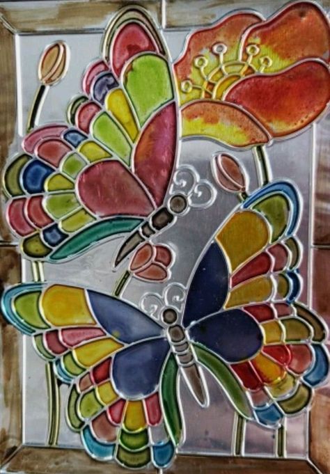 Glass Flower Painting, Art With Thread, Bottle Art With Clay, Clay Bottle Art, Glass Bottle Painting Designs, Art With Clay, Bottle Painting Designs, Feuille Aluminium Art, Glass Bottle Painting