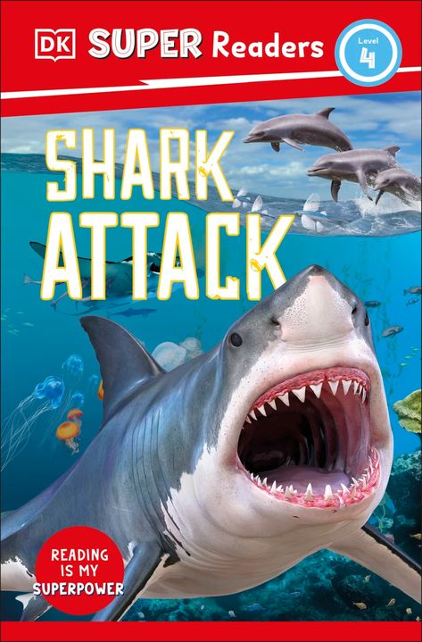 DK Super Readers Level 4 Shark Attack Tiger Sharks, Dk Books, Super Reader, All About Sharks, How To Swim, Bull Shark, Literacy Programs, Nonfiction Reading, Level 4