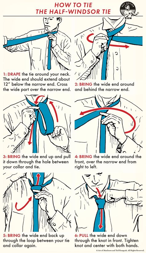 Skill of the Week: Tie the Half-Windsor Necktie Knot Simple Tie Knot, Tie A Tie Easy, Full Windsor Knot, Necktie Knots, Half Windsor, Types Of Ties, Successful Man, Windsor Knot, Custom Sneakers Diy