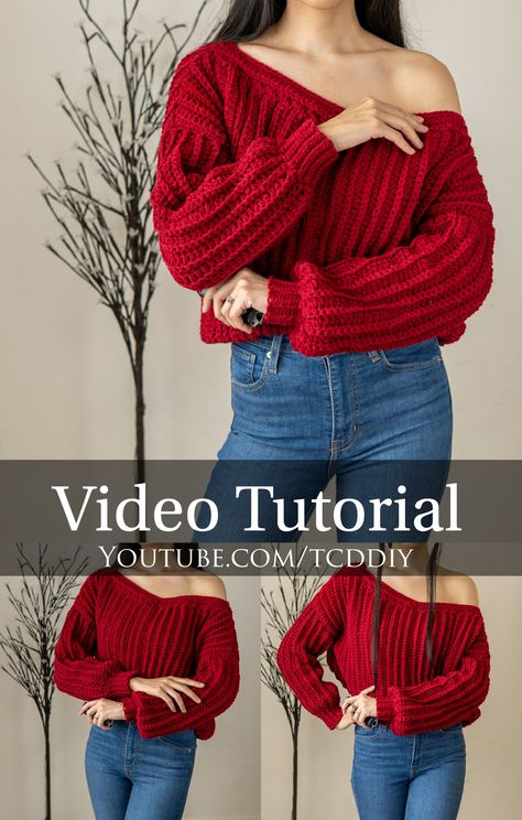 Modern Haken, Crochet Autumn, Crochet Apparel, Gilet Crochet, Crochet Crop Top Pattern, Crochet Sweater Pattern Free, Jumper Patterns, Autumn Ideas, Mode Crochet