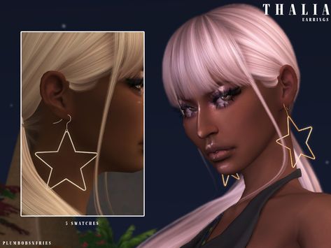 Sims 4 Piercings, Mod Earrings, Y2k Earrings, Sims 4 Cc Shoes, Tumblr Sims 4, Sims 4 Cc Folder, Star Clothing, Sims Four, Sims4 Clothes