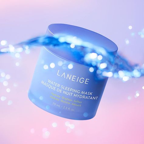 An overnight sleeping mask, formulated with Sleep-biome and nourishing Squalane to help strengthen the skin’s moisture barrier and boost brightness and clarity. Mask Korean, Water Sleeping Mask, Laneige Water Sleeping Mask, Overnight Mask, Clear Complexion, Biome, Sleeping Mask, Glass Skin, Sleep Mask