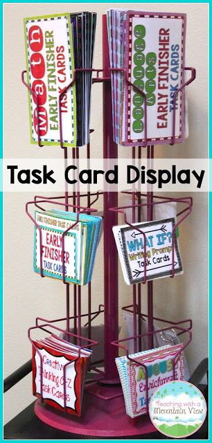 A NEW Task Card Storage Idea and Early Finisher Activities Early Finisher Activities, Early Finishers Activities, Storage Idea, Organization And Management, Classroom Storage, Task Card, Early Finishers, Classroom Setup, Classroom Design