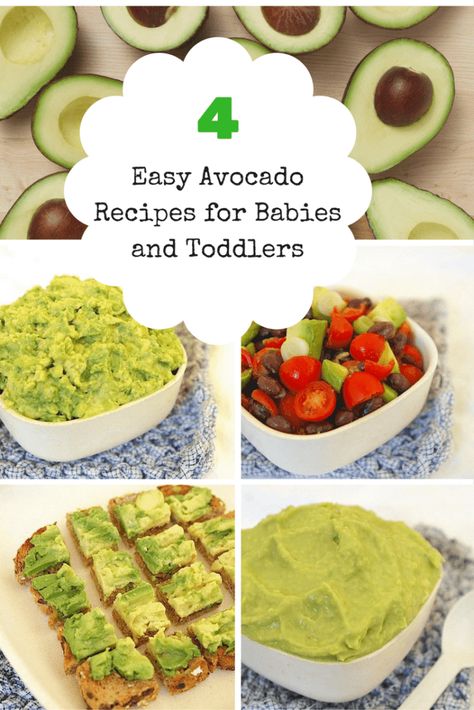 4 Easy Hass Avocado Recipes for Babies and Toddlers - Mom's Kitchen Handbook Breakfast Ideas With Avocado, Avacado Snacks, Avocado Dinner Recipes, Ideas With Avocado, Baby Breakfast Ideas, Avocado Dinner, Avocado Puree, Avocado Recipes Easy, Recipes For Babies