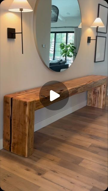 Hardtwood Designs on Instagram: "New entryway table. #epoxytable" Floating Shelf Foyer Entryway, Small Entryway Ideas Modern, Entry Way Decoration Ideas, Minimal Foyer Entrance, Entry Table With Buddha, Entry Table Decor Ideas, Modern Entryway Ideas, Entryway Decor Ideas, Live Edge Hallway Table