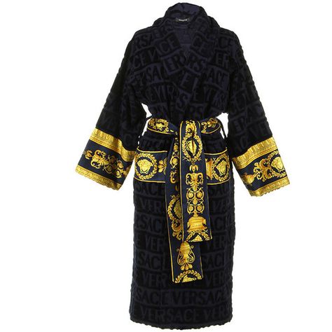 Versace Blue Bathrobe ($324) ❤ liked on Polyvore featuring intimates, robes, bath robes, tie belt, blue bathrobe, blue robe and dressing gown Versace Bathrobe, Versace Tie, Versace Blue, Bath Robes, Naija Fashion, Asoebi Styles, African Fashion Women, African Clothing Styles, Africa Fashion