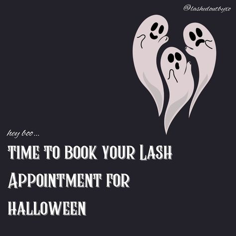 Don’t get caught ghosting your lash appointment! 👻 $65 FULL SETS FOR A LIMITED TIME Book now to slay all day this Halloween 🎃 #lashextensions#ielashtech#ielashes#halloweenlashes#lashappointments#ranchocucamonga#upland#fontana#ontario#clairemont Lash Appointment, Lash Sets, Slay All Day, Lash Extensions, Ontario, Limited Time, Lashes, Ghost, Halloween