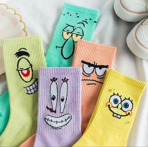 Pineapple House, Anime Socks, Cheap Socks, Cartoon Socks, Ladies Socks, Blazer Outfits For Women, Unique Socks, Mr. Beast, Sponge Bob