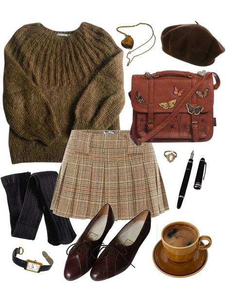 dark acedemia Outfit | ShopLook Dark Academia Winter, Geek Chic Outfits, Classic Academia, Dark Academia Fashion, Academia Fashion, Vintage Fall, Geek Chic, Outfit Shoplook, Fit Inspo