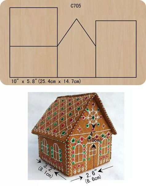 Gingerbread House Patterns, Room Box Miniatures, Gingerbread Crafts, Gingerbread House Decorations, Gingerbread Decorations, Merry Christmas Diy, Cardboard House, Christmas Gingerbread House, Miniature Crafts