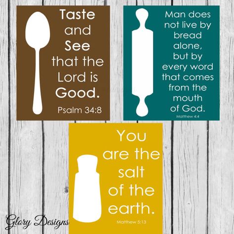 Bible verses for the kitchen Arched Kitchen, Chalkboard Bible Verses, Uplifting Verses, Fellowship Hall, Bible Verse Decor, Christian Signs, Home Decor Catalogs, Taste And See, The Lord Is Good