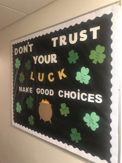 #RA #bulletinboard #marchbulletinboard March Themed Bulletin Boards, March Bulletin Board Ideas College, Spring Ra Bulletin Boards, January Ra Bulletin Boards, St Patricks Bulletin Board Ideas, March Ra Bulletin Boards, St Patrick Day Bulletin Board Ideas, Ra Board Ideas, Residence Life Bulletin Boards