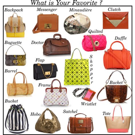 Bag Styles by drenise on Polyvore Bag Styles, What Is Your Favorite, Bag Style, Women's Bags, Hand Bag, Luxury Fashion, Polyvore, Handbags