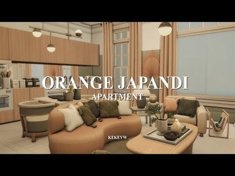 (19) orange japandi apartment || the sims 4 cc speed build - YouTube Japandi Apartment, Sims 4 Cc, Custom Content, The Sims 4, The Sims, Sims 4, I Hope You, I Hope, Apartment