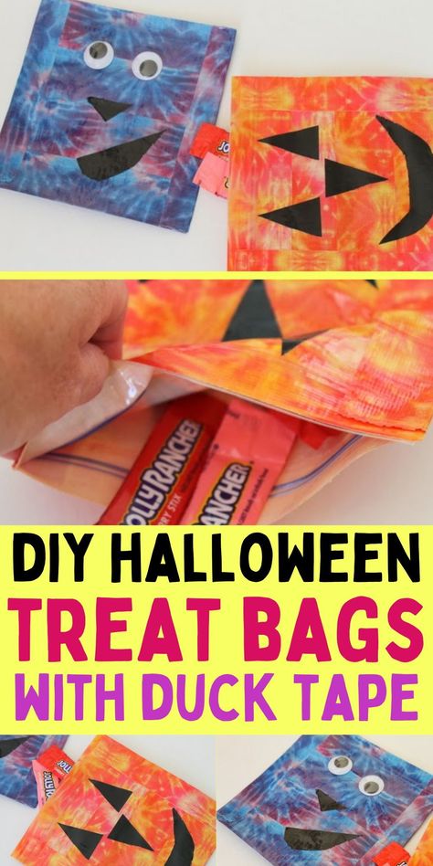 Diy Treat Bags, Diy Halloween Treat Bags, Treat Bags For Halloween, Diy Treat Bag, Halloween Treat Bags Diy, Diy Halloween Treats, Homemade Bags, Fun Halloween Treats, Bag Craft