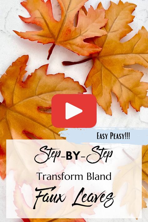 Don't change your style to the artificial leaves available, Change the LEAVES to Your Style! Learn how to color fall leaves & faux flowers with watercolor paints! 🖌️🎨 Get creative, make the leaves and florals you dream of for your colorful world and style. Ready to craft your masterpiece? Visit the YouTube video or blog post for all the details! How To Paint Fall Leaves, Paint Fall Leaves, Flowers With Watercolor, Change Your Style, Artificial Leaves, Faux Leaf, Colorful World, Artificial Leaf, Watercolor Paints