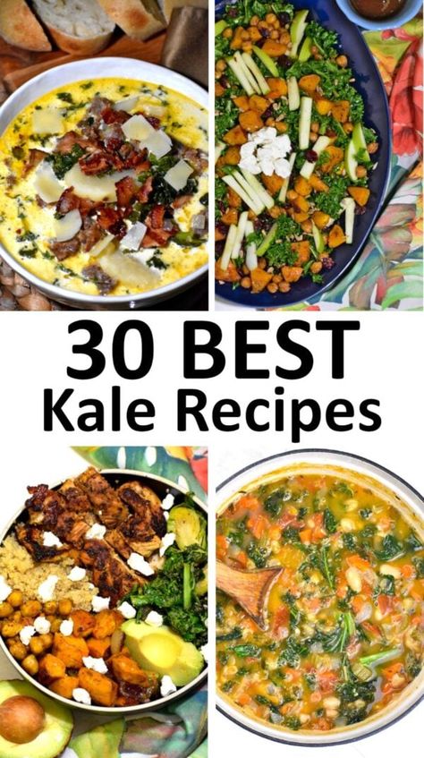 the best kale recipes Kale Spinach Recipes, Creamed Spinach And Kale, Recipes With Kale Easy, Dinosaur Kale Recipes, Kale Dinner Recipes, Kale Meals, Kale Recipes Sauteed, Recipes With Kale, Easy Kale Recipes