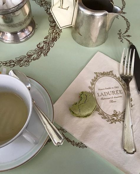 𝐁𝐄𝐑𝐋𝐀𝐈𝐍 𝐂𝐎. on Twitter: "When i visit Paris, Ladurée is my first stop!… " Green Inspo, Mint Aesthetic, Laduree Paris, Sage Green Wallpaper, Mint Green Aesthetic, Hijau Mint, Green Theme, Visit Paris, Green Kitchen