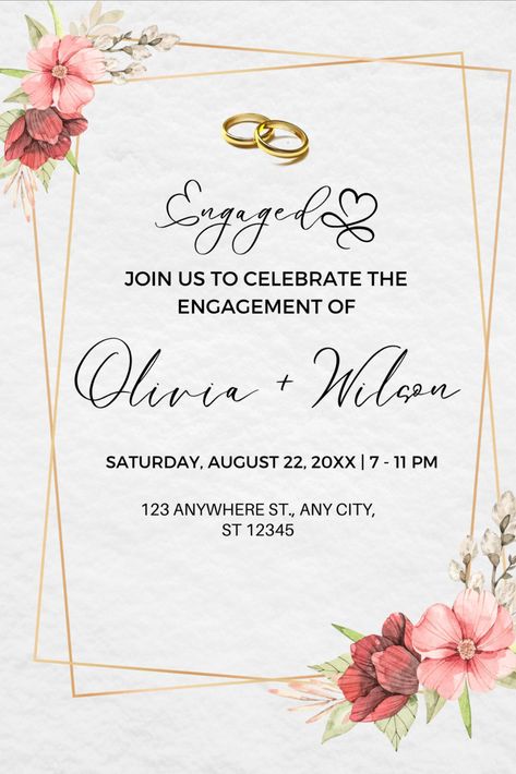 "Announce your love with our exquisite Engagement Digital Invitations! Explore our elegant and personalized cards, perfect for celebrating your special day. Each design is crafted with love. Choose from a variety of themes and customize every detail. Spread the joy seamlessly with our digital invites, ensuring your event is unforgettable. Share the love, one click away! 💍✨ #EngagementInvitations #DigitalInvites #PersonalizedCards #LoveCelebration" Engagment Invites Cards, Engagement Invitation Cards Indian, Engagement Invitation Cards Template, Engagement Ceremony Invitation Card, Engagement Invitation Design, Engagement Invitation Card Design, Engagement Card Design, Engagement Invitation Card, Engagement Planning