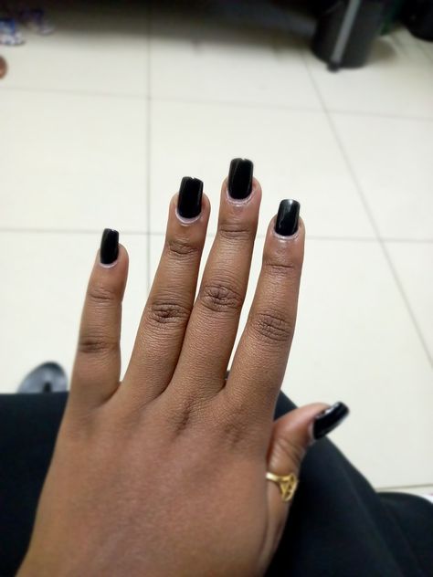 Black Nails Plain, Nails Plain, Black Gel Nails, Nails Inspo, Plain Black, Black Nails, Nail Inspo, Gel Nails, Nails