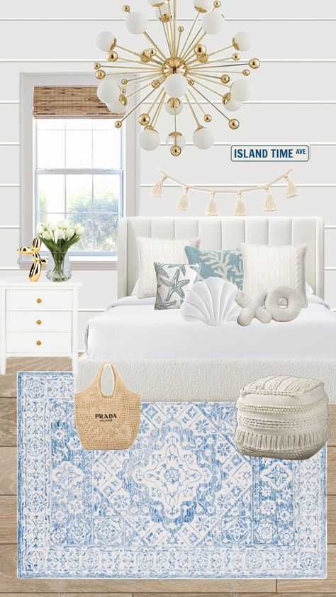 Costal Bedroom, Preppy Bedroom, Beach Vibes, I Know, Energy, Bedroom, Blue, Furniture