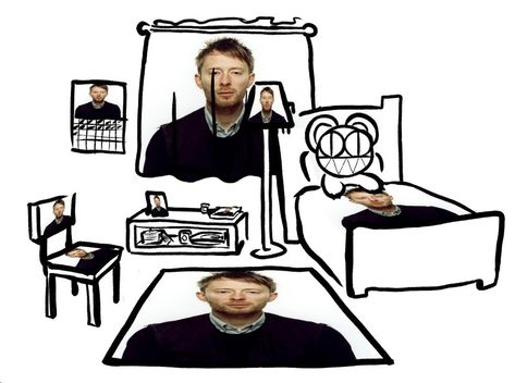 Thom Yorke Funny, Radiohead Bear, Secret Meme, Radiohead Songs, Thom Yorke Radiohead, I'm A Loser, Thom Yorke, Im Falling In Love, Music Recommendations