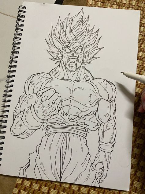 Beast Gohan Sketch, Goku Drawing Sketch, Goku Art Drawings, Dbz Sketch, Dragon Ball Drawing, Goku Sketch, Draw Goku, Dbz Drawings, Dragon Ball Z Iphone Wallpaper