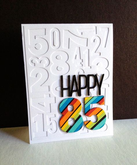 I'm in Haven: Happy 85, Dad ❤ !!! Strip Cards, Art Postcards, Card Stamping, Masculine Birthday Cards, Bday Cards, Card Crafts, Cricut Cards, Birthday Cards For Men, Embossed Cards